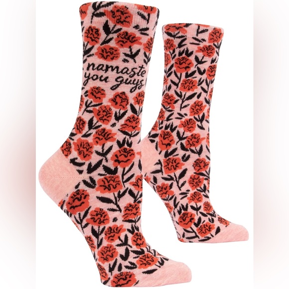 NAMASTE YOU GUYS Women’s Crew Socks - Picture 2 of 6
